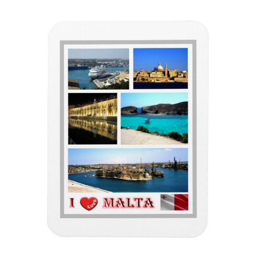 Malta - I Liebe - Magnet (Vertikal)