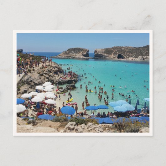 Malta-Inselsommer-Strandfoto Postkarte (Vorderseite)