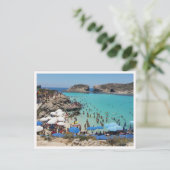 Malta-Inselsommer-Strandfoto Postkarte (Stehend Vorderseite)