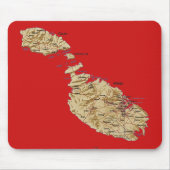 Malta-Karte Mousepad (Vorne)