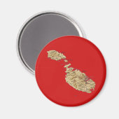 Malta-Kartenmagnet Magnet (Vorderseite/Rückseite)