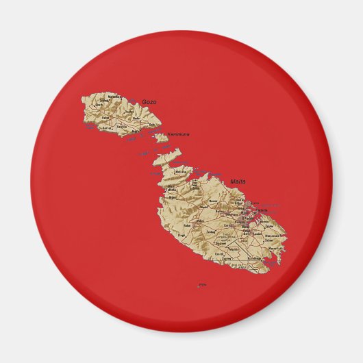 Malta-Kartenmagnet Magnet (Vorne)