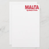 MALTA kundenortsfeste MALTA Briefpapier (Vorne/Hinten)
