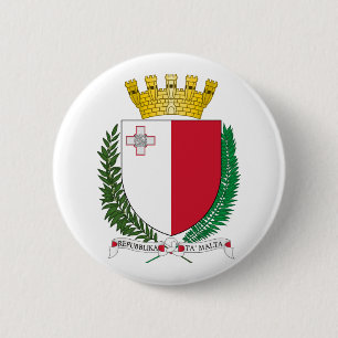 Malta Landeswappen Symbol Emblem Flagge Button