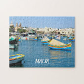Malta Landschaftlich View Traditionelle Boote Puzzle (Horizontal)
