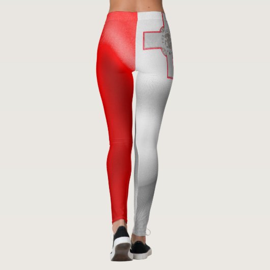 Malta Leggings unter Flagge (Rückseite)