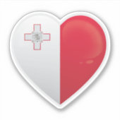 Malta Liebe Icon Aufkleber (Vorderseite)