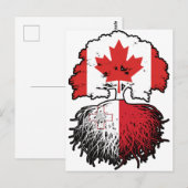 Malta Maltese Canadian Canada Tree Roots Flag Postkarte (Vorne/Hinten)