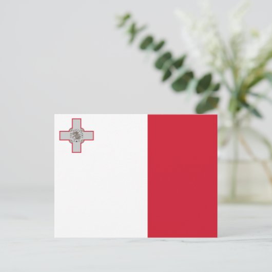 Malta (Malteser) Flag Postkarte (Stehend Vorderseite)