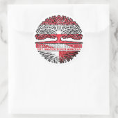 Malta Maltesisch Österreichisch Österreich Baum Runder Aufkleber (Tasche)