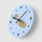 Malta Map Clock Runde Wanduhr (Winkel)