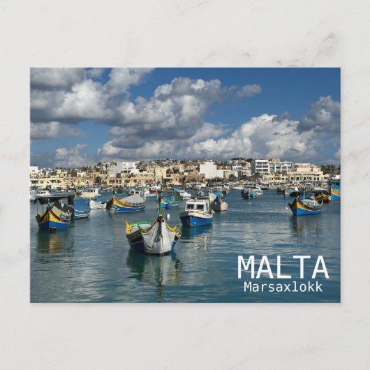 Malta - Marsaxlokk Postcard! Postkarte (Vorderseite)