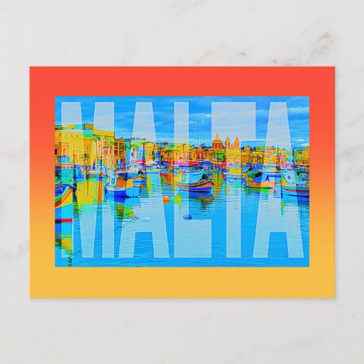 Malta Marsaxlokk Postkarte (Vorderseite)