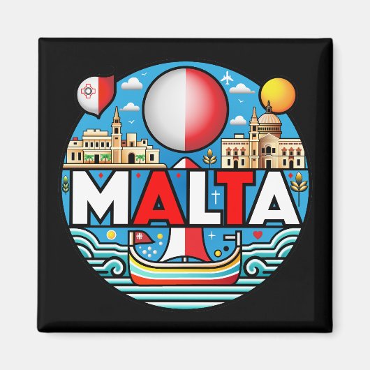 Malta Mediterranean Island National Magnet (Vorne)