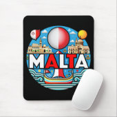 Malta Mediterranean Island National Mousepad (Mit Mouse)