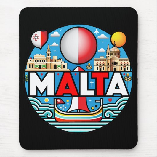 Malta Mediterranean Island National Mousepad (Vorne)