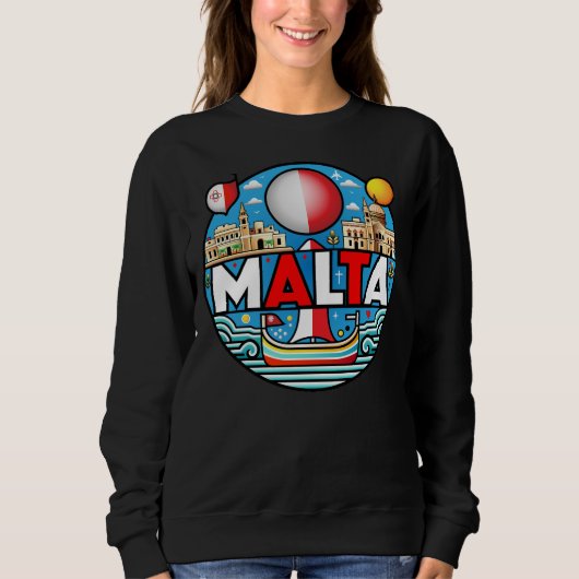 Malta Mediterranean Island National Sweatshirt (Vorderseite)
