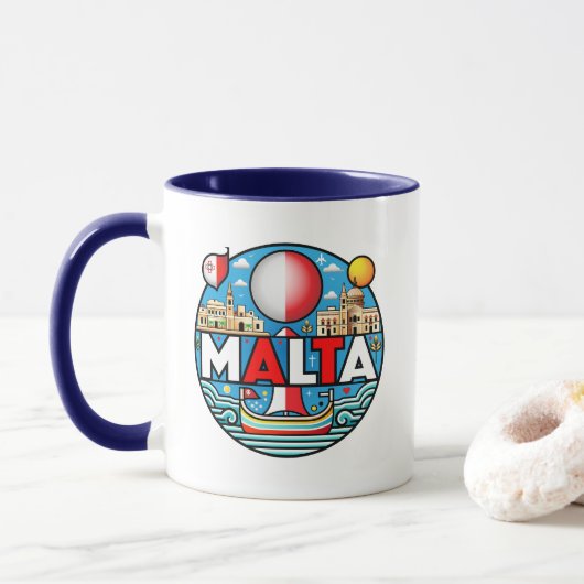 Malta Mediterranean Island National Tasse (Mit Donut)