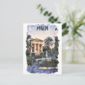 Malta Mediterranean Vintage Travel Postkarte (Stehend Vorderseite)