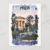 Malta Mediterranean Vintage Travel Postkarte (Vorderseite)
