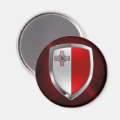 Malta Metallic Emblem Magnet (Vorderseite/Rückseite)