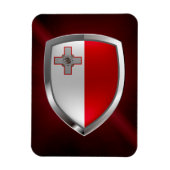 Malta Metallic Emblem Magnet (Vertikal)