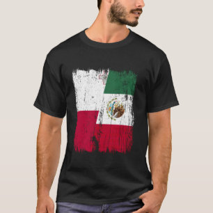 Malta Mexiko Halbflagge Maltesisches Mexikanisches T-Shirt