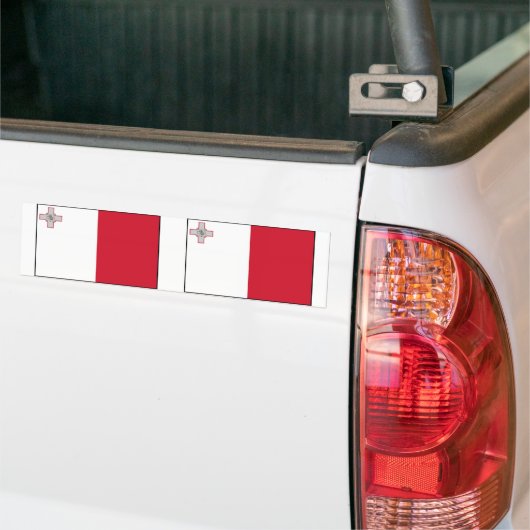Malta mit Grenze, Malta-Flagge Autoaufkleber (Auf Lkw)