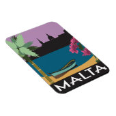 Malta mit Vintage-Reiseanschauung Magnet (Rechte Seite)