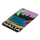 Malta mit Vintage-Reiseanschauung Magnet (Linke Seite)