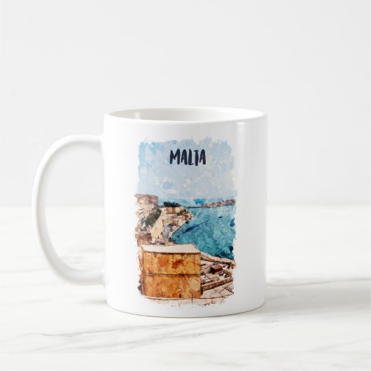 Malta Mittelmeer Island View Kaffeetasse (Links)
