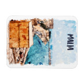 Malta Mittelmeer Island View Magnet (Horizontal)