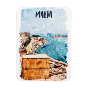 Malta Mittelmeer Island View Magnet
