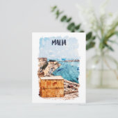 Malta Mittelmeer Island View Postkarte (Stehend Vorderseite)