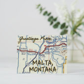 Malta Montana Vintage Karte (Stehend Vorderseite)