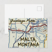 Malta Montana Vintage Karte (Vorne/Hinten)