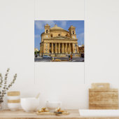 Malta Mosta Rotunda Mediterranean Island Photo Poster (Küche)
