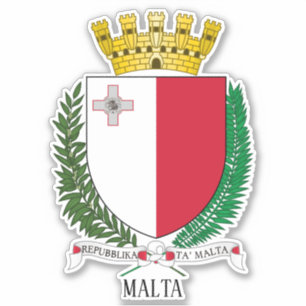 Malta Nationalwappen Patriotismus Aufkleber