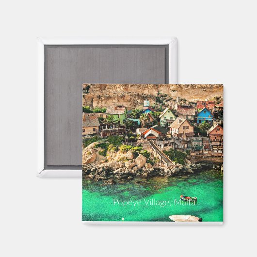 Malta, Popeye Village Magnet (Vorderseite/Rückseite)