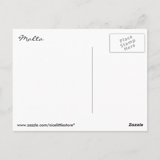 Malta Postkarte (Rückseite)