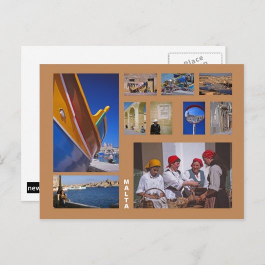 Malta Postkarte (Vorne/Hinten)