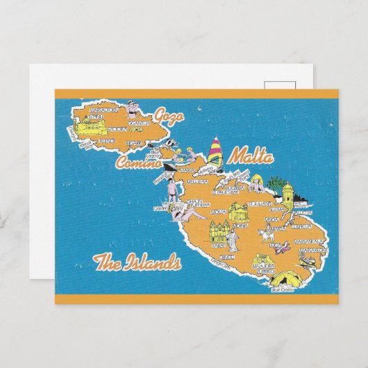 Malta Postkarte (Vorne/Hinten)