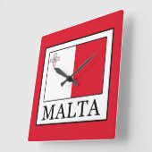 Malta Quadratische Wanduhr (Winkel)