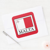 Malta Quadratischer Aufkleber (Umschlag)