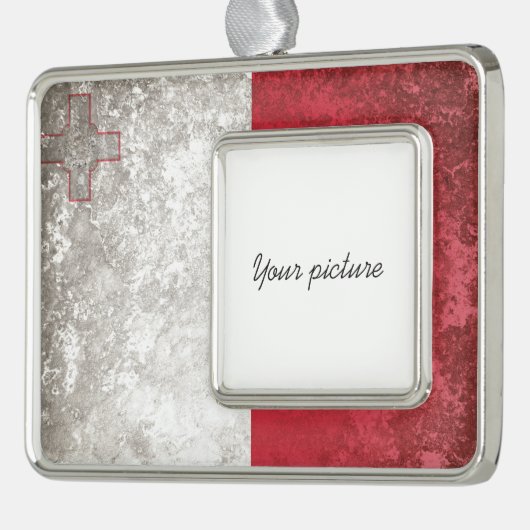 Malta Rahmen-Ornament Silber (Links)