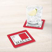Malta Rechteckiger Pappuntersetzer (Vor Ort)