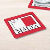 Malta Rechteckiger Pappuntersetzer (angewinkelt)