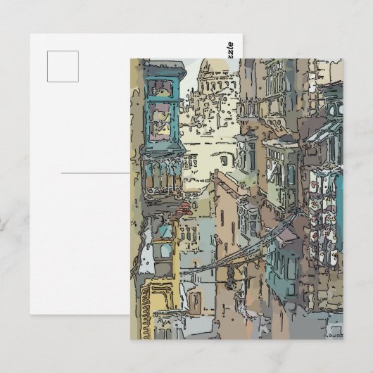 MALTA Reise Postkarten 4 (Vorne/Hinten)