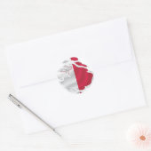 Malta Ripped Flag Classic Round Sticker (Umschlag)
