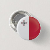 Malta Round-Icon-Flagge Button (Vorne & Hinten)